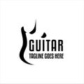 Guitar Logo Symbol Body Guitar and Pick Guitar Royalty Free Stock Photo