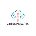 Chiropractic Body Pain Exercise Vector spine diagnostics symbol design Logo