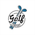 Modern Golf Sport logo designs concept vector, Luxury logo design template vector illustration Royalty Free Stock Photo