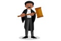 Vector graphic illustration of Indian Lawyer Royalty Free Stock Photo