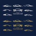 Set of Abstract Automotive car vector, Automotive logo. Car logo vector illustration for business and company, Royalty Free Stock Photo