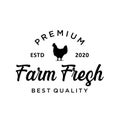 Chicken farm logo vintage premium quality. Fresh eggs logo. Premium element design packaging Royalty Free Stock Photo