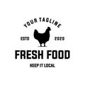 Chicken farm logo vintage premium quality. Fresh eggs logo. Premium element design packaging Royalty Free Stock Photo