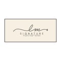 Handwritten Signature Logo for Initial Letter L and M - LM Vector Logo Template