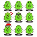 cute alvocado mascot bundle set Royalty Free Stock Photo