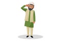 Vector graphic illustration of Indian Muslim Man Royalty Free Stock Photo