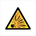 Explosive Materials Warning Danger Alert Sign Isolated Vector Royalty Free Stock Photo