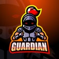 Guardian mascot esport logo design Royalty Free Stock Photo