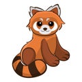 Illustration vector graphic of animal cartoon characters Red Panda