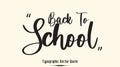 Back To School Handwritten Cursive Calligraphy Black Color Text On Light Yellow Background Royalty Free Stock Photo