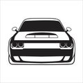 Modern dodge challenger vector illustration