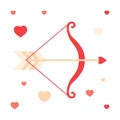 Cute archery arrow with heart, Valentines Day Element Royalty Free Stock Photo