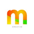 Logo M Letter Design with colorful Fonts and Creative Letters.