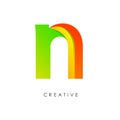 Logo N Letter Design with colorful Fonts and Creative Letters.