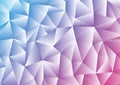 Colorful three-dimensional polygon background with a cyan-magenta gradient, abstract background image, digital illustration,