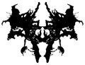 Vector Rorschach psycho test. Inkblot isolated on white background