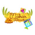 Traditional Indian Festival Celebrate Makar Sankranti with Colorful Kites.