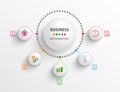 Modern business infographic design template  with 5 options, parts Royalty Free Stock Photo