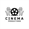 Movie roll film icon. Isolated vector icon. Royalty Free Stock Photo