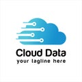 Creative Cloud Data Concept Logo Design. Royalty Free Stock Photo