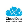 Creative Cloud Data Concept Logo Design. Royalty Free Stock Photo