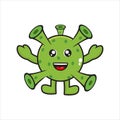 cute mascot of corona virus character Royalty Free Stock Photo