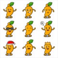 collection of cute vector mango mascots