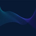 Abstract wave element for design. Stylized line art background. Royalty Free Stock Photo