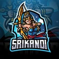 Srikandi esport mascot logo design Royalty Free Stock Photo