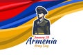 January 28, Army Day of Armenia. vector illustration.