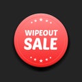 Wipeout Sale Round Label