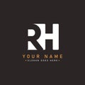Initial Letter RH Logo - Minimal Vector Logo
