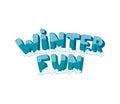 Winter fun hand drawn quote Royalty Free Stock Photo