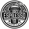 Espresso coffee late sign logotype