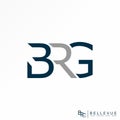 BRG logo. BRG font design. Letter modification concept. Royalty Free Stock Photo