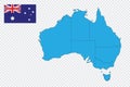 Australia map flag design Royalty Free Stock Photo