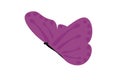 Purple Winged Butterfly Vector Illustration