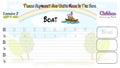 Children learning skills Alphabet work sheet For kids trace alphabets and write name boat in the box exercise 2