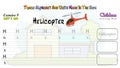 Alphabet work sheet For kids trace alphabets and write name helicopter in the box exercise 8