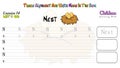 Alphabet work sheet For kids trace alphabets and write name nest in the box exercise 14