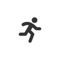 Man fast run icon rush icon. Vector illustration on white background eps 10