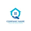 Home care logo design Royalty Free Stock Photo