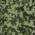 Camouflage pattern background seamless vector. Green brown black olive colors forest texture.