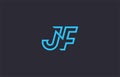 joined alphabet letter JF logo