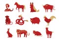 12 new abstract Chinese zodiac