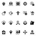 Glyph icons for bitcoins crypto.