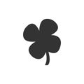 Four leaf clover icon. Plant vector isolated icon. Clover silhouette Royalty Free Stock Photo