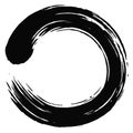 Enso Zen Circle Brush Vector Art Illustration