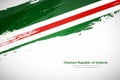 Hand drawn flag style. Brush painted grunge flag of chechen republic of ichkeria country Royalty Free Stock Photo