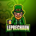 Leprechaun mascot esport logo design